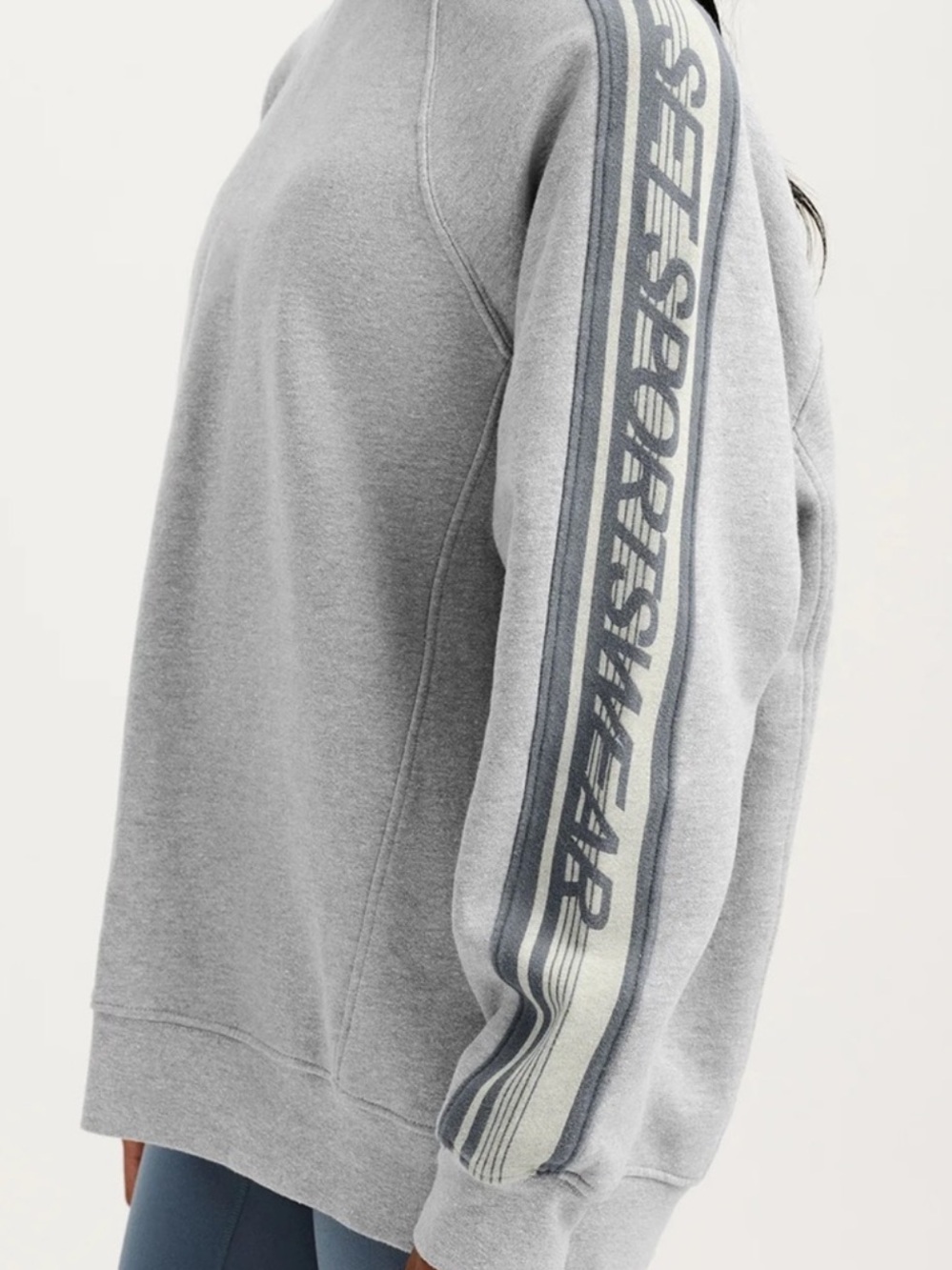 Set Active XL Set Sportswear Grey Gray Crewneck Sweatshirt Sweater Setmas cute
